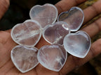 Polished Small Girasol Pearl Quartz Hearts x 35 From Ambatondrazaka, Madagascar - Toprock Gemstones and Minerals 
