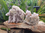 Natural Lilac Fairy Spirit Quartz Clusters x 2 From Boekenhouthoek, South Africa
