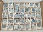 Natural Blue Mini Celestite Cluster Specimens x 35 From Sakoany, Madagascar