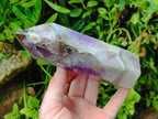 Polished Chevron Amethyst Crystals x 2 From Madagascar - Toprock Gemstones and Minerals 