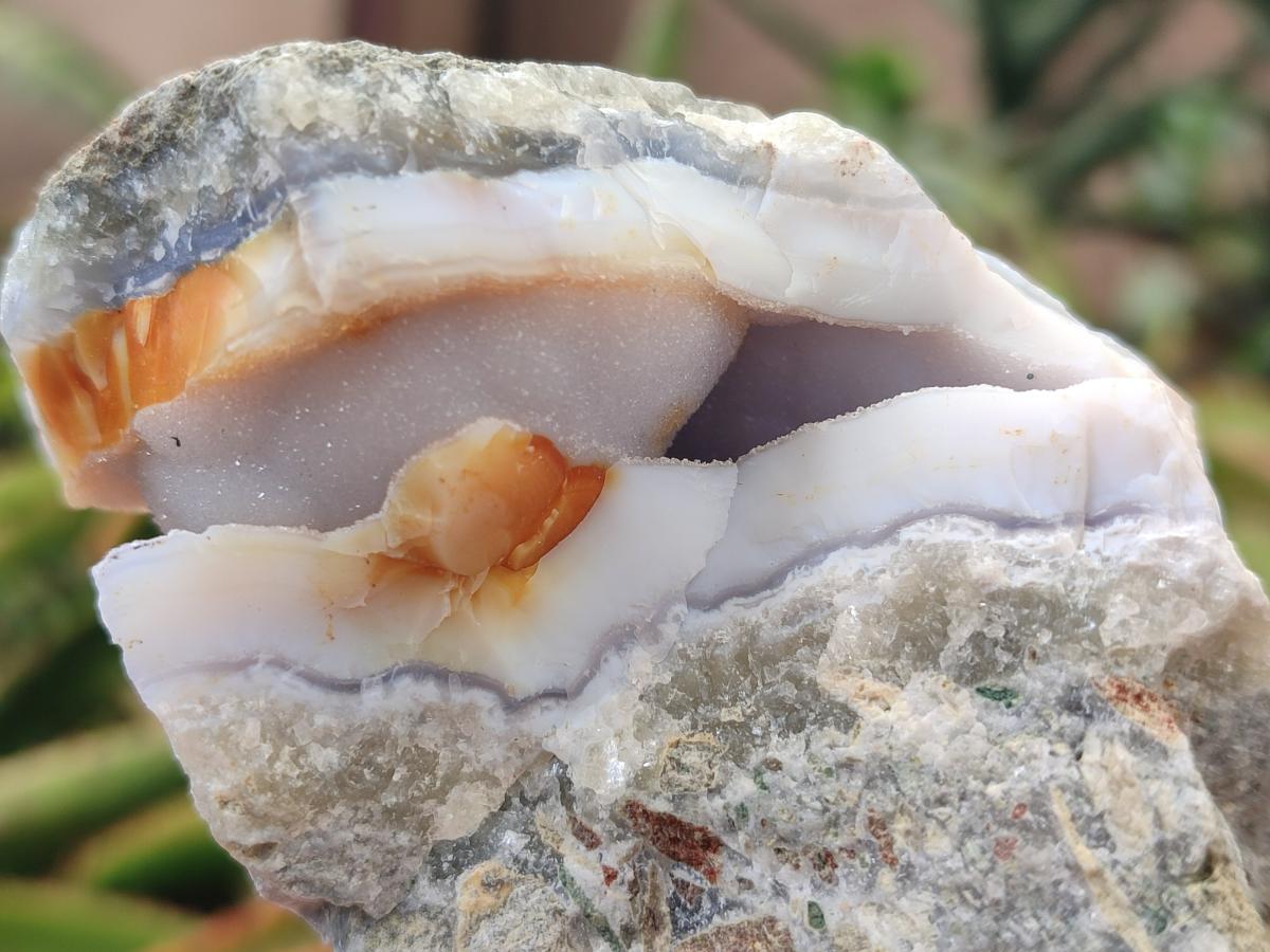Natural Blue Lace Agate Geode and Cluster Specimens x 6 From Nsanje, Malawi