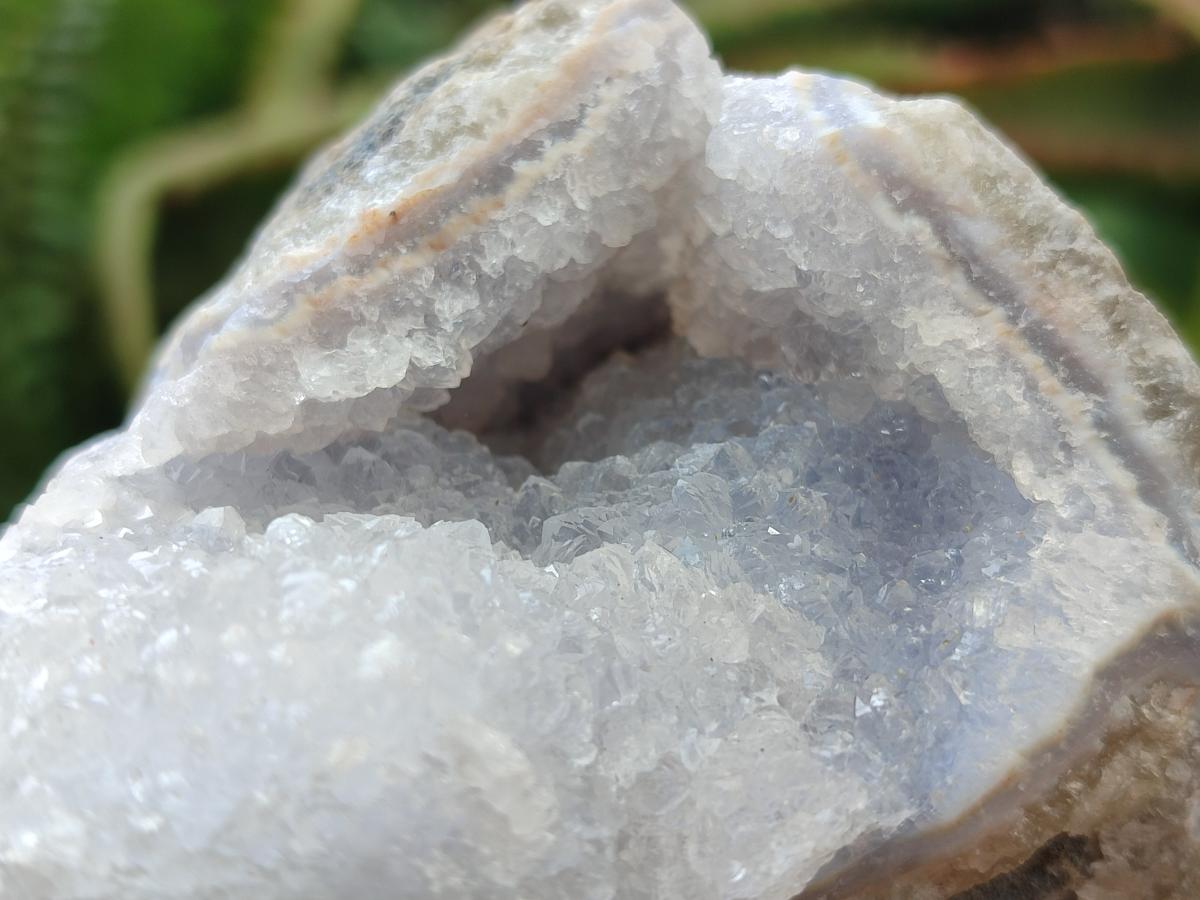 Natural Blue Lace Agate Geode and Cluster Specimens x 6 From Nsanje, Malawi