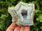Natural Blue Lace Agate Geode and Cluster Specimens x 6 From Nsanje, Malawi