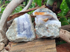Natural Blue Lace Agate Geode and Cluster Specimens x 6 From Nsanje, Malawi