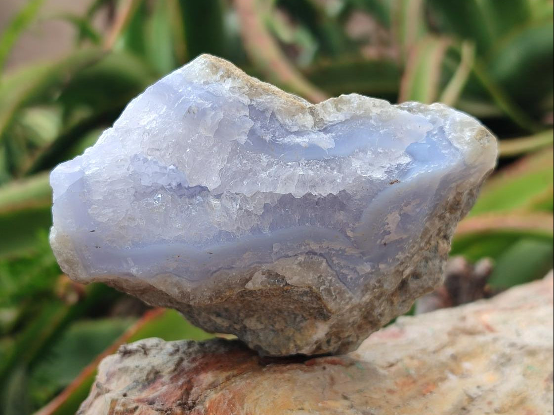 Natural Blue Lace Agate Geode and Cluster Specimens x 6 From Nsanje, Malawi