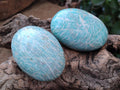 Polished Amazonite Palm Stones x 12 From Madagascar - Toprock Gemstones and Minerals 