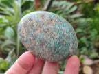 Polished Amazonite Palm Stones x 12 From Madagascar - Toprock Gemstones and Minerals 