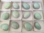 Polished Amazonite Palm Stones x 12 From Madagascar - Toprock Gemstones and Minerals 