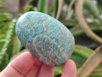 Polished Amazonite Palm Stones x 12 From Madagascar - Toprock Gemstones and Minerals 