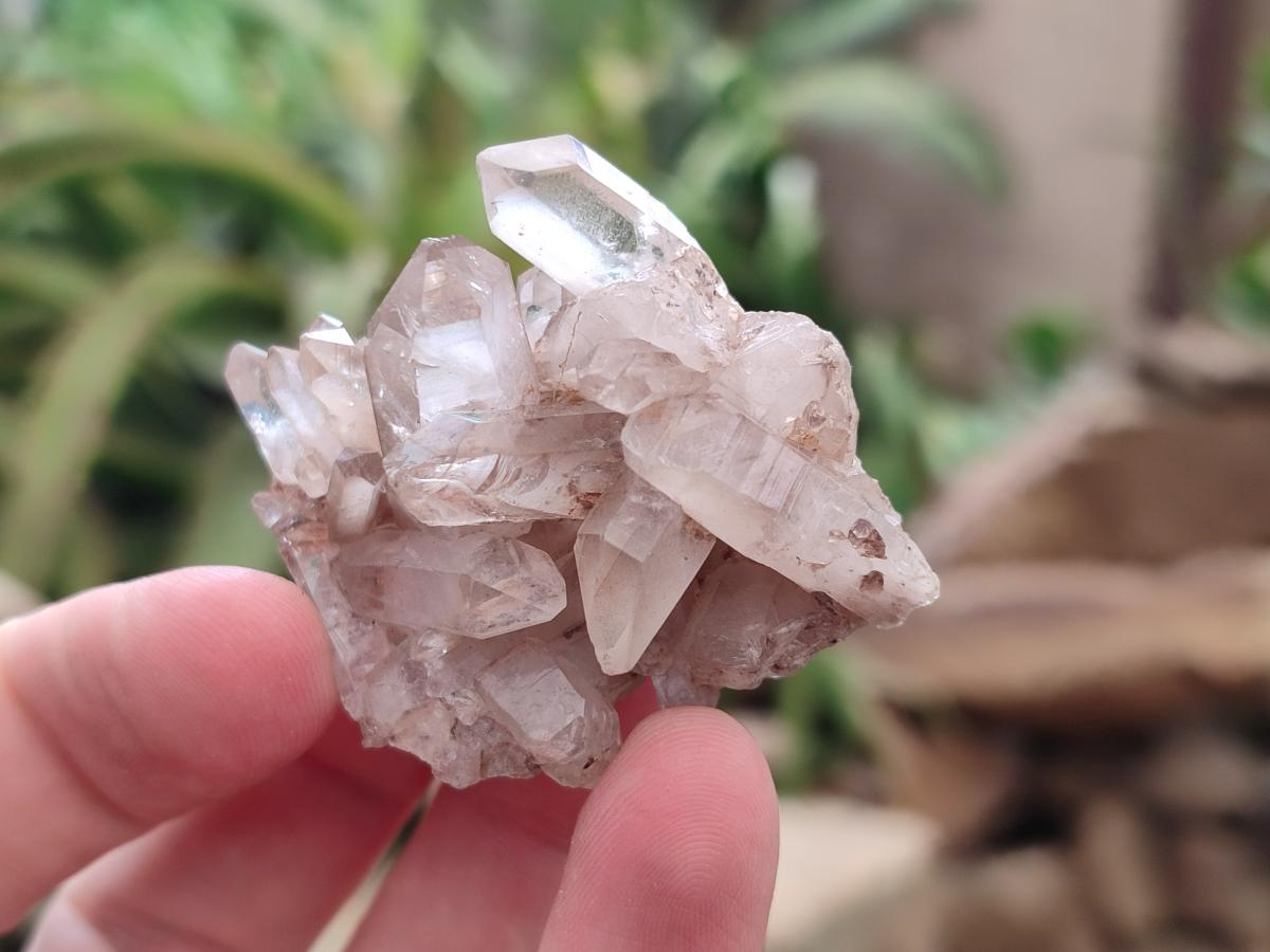 Natural Clear Quartz Crystal Clusters x 35 From Madagascar