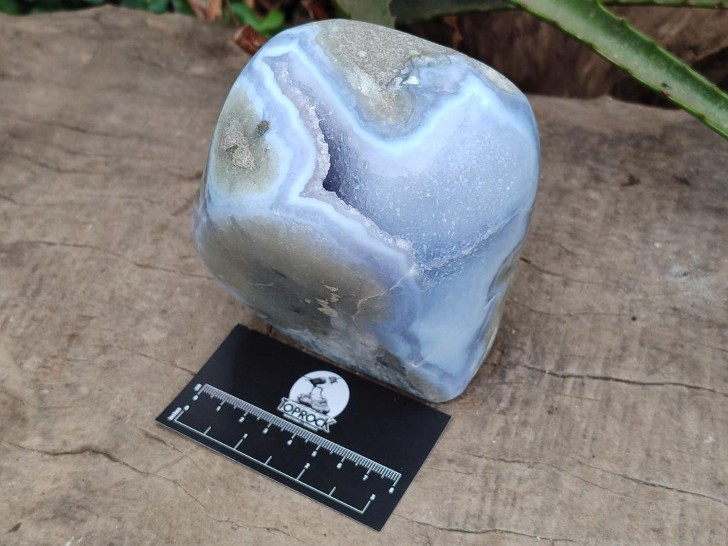 Polished Large Blue Lace Agate Standing Free Form x 1 From Nsanje, Malawi - Toprock Gemstones and Minerals 