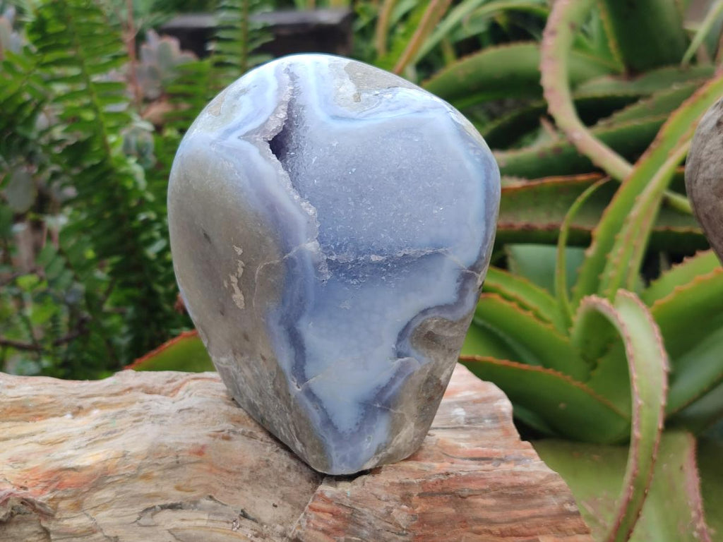 Polished Large Blue Lace Agate Standing Free Form x 1 From Nsanje, Malawi - Toprock Gemstones and Minerals 
