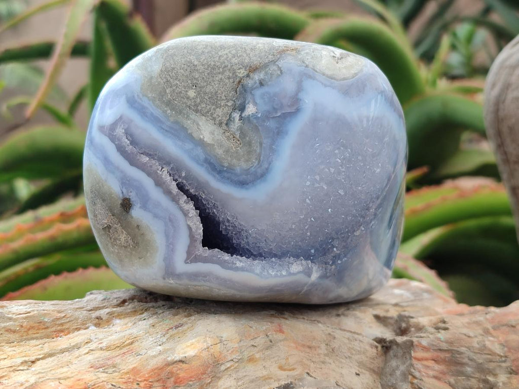 Polished Large Blue Lace Agate Standing Free Form x 1 From Nsanje, Malawi - Toprock Gemstones and Minerals 