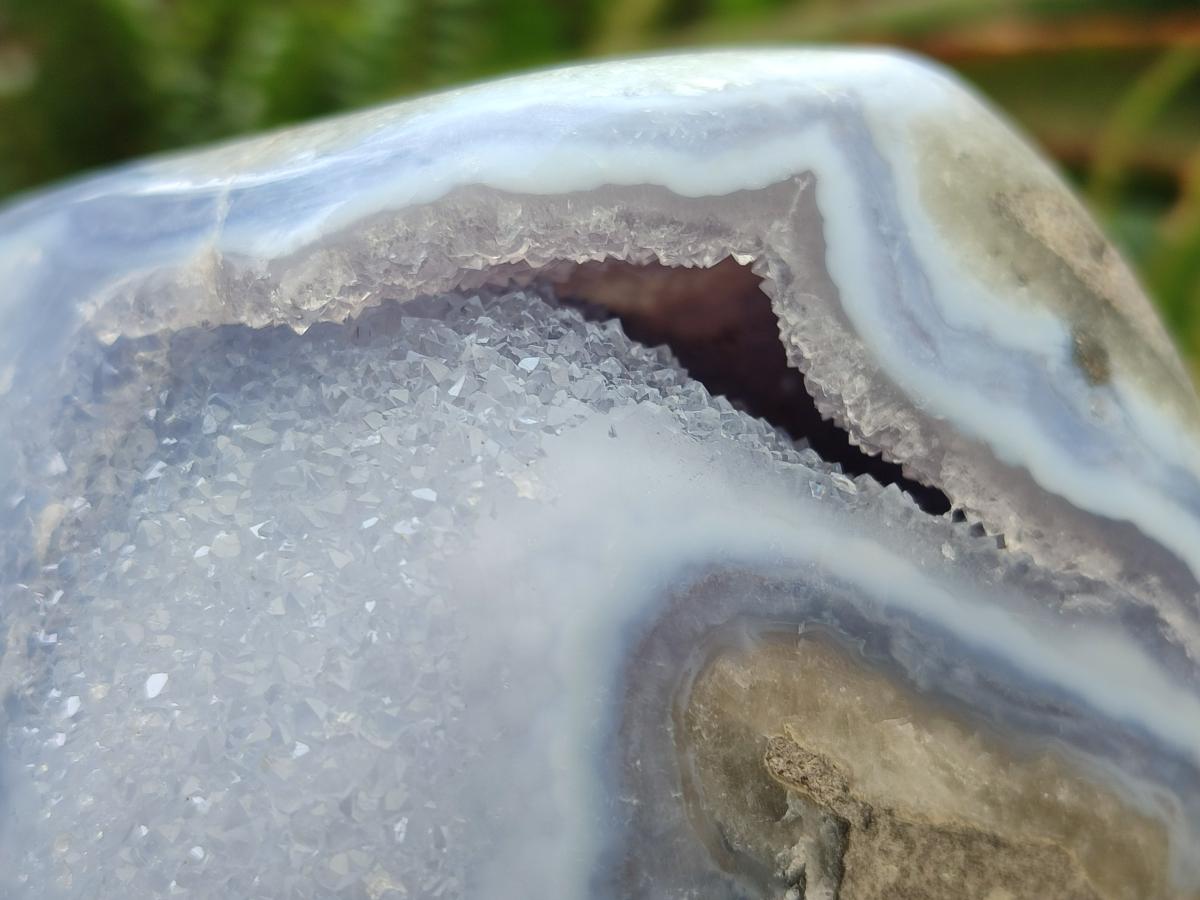 Polished Large Blue Lace Agate Standing Free Form x 1 From Nsanje, Malawi - Toprock Gemstones and Minerals 
