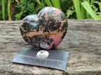 Polished Mixed Rhodonite Gemstone Spheres and Heart x 4 From Ambindavato, Madagascar