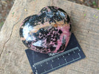 Polished Mixed Rhodonite Gemstone Spheres and Heart x 4 From Ambindavato, Madagascar