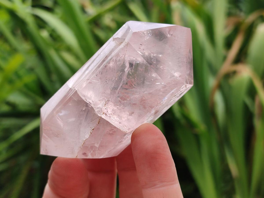 Polished Double Terminated Gemmy Rose Quartz Crystals x 12 From Madagascar