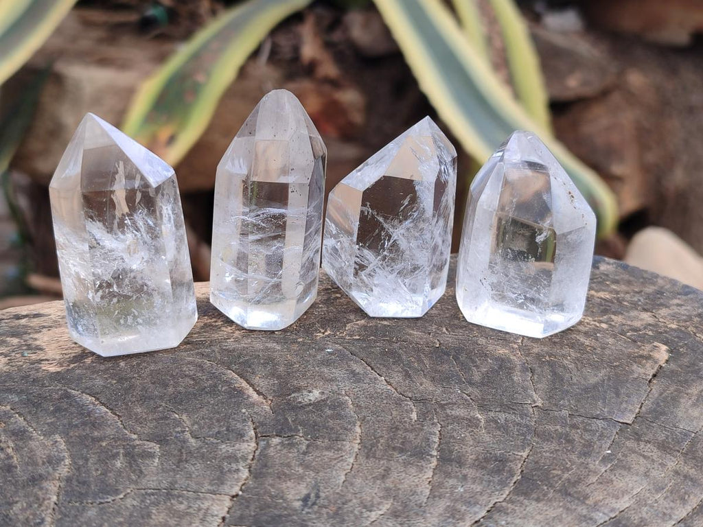 Polished Clear Quartz Display Crystals x 24 From Madagascar