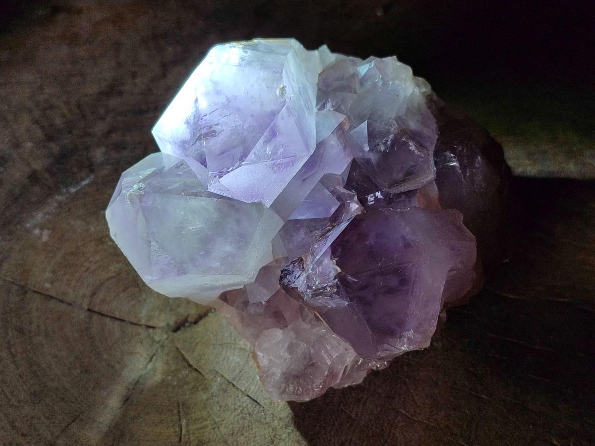 Natural Jacaranda Amethyst Crystal Clusters x 2 From Mumbwa, Zambia