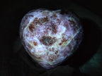 Polished Dark Orange Calcite Hearts x 2 From Madagascar