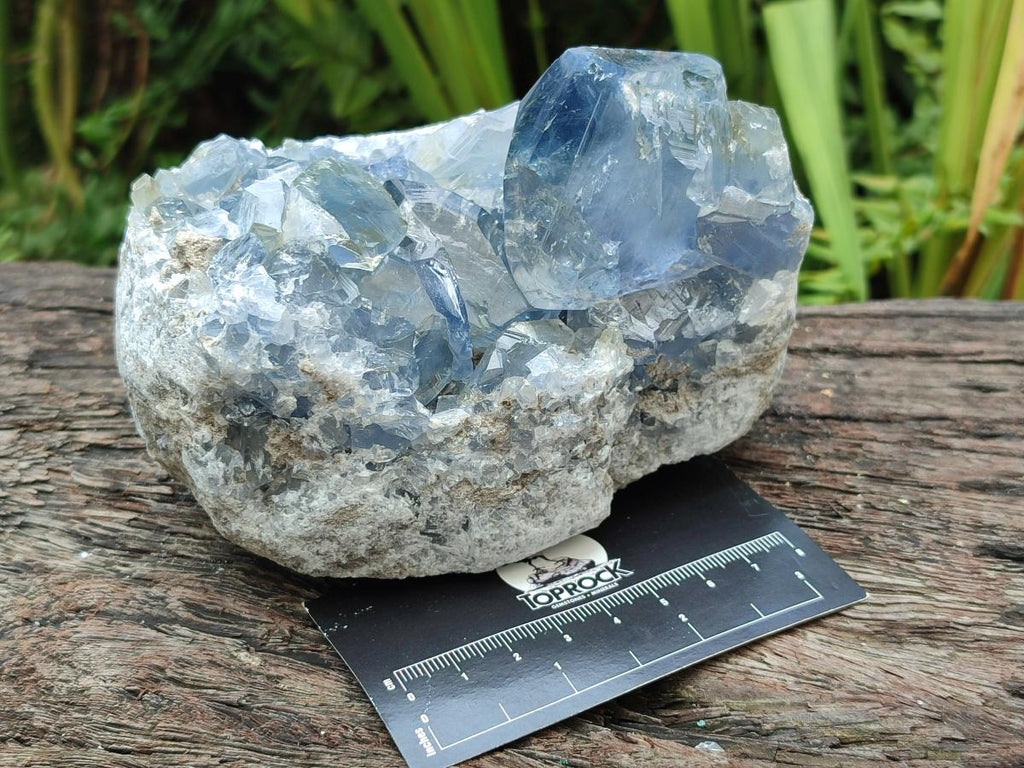 Natural Blue Celestite Cluster Specimens x 2 From Sakoany, Madagascar