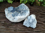 Natural Blue Celestite Cluster Specimens x 2 From Sakoany, Madagascar