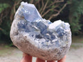 Natural Blue Celestite Cluster Specimens x 2 From Sakoany, Madagascar