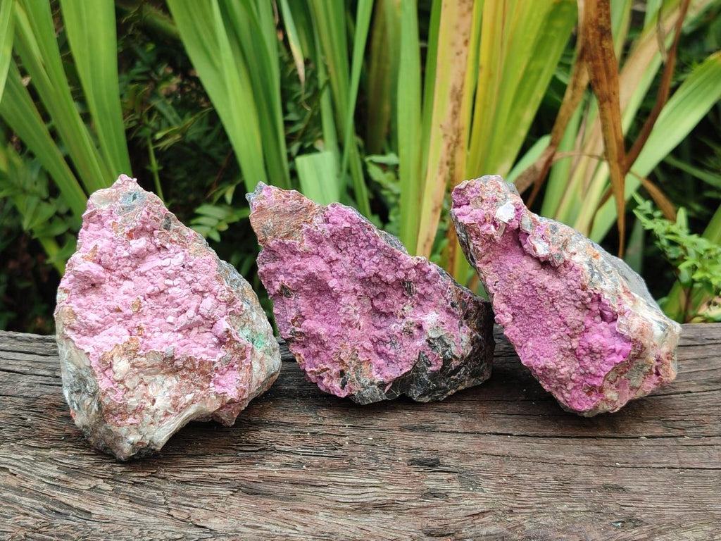 Natural Salrose Cobaltoan Dolomite Specimens x 4 From Kakanda, Congo