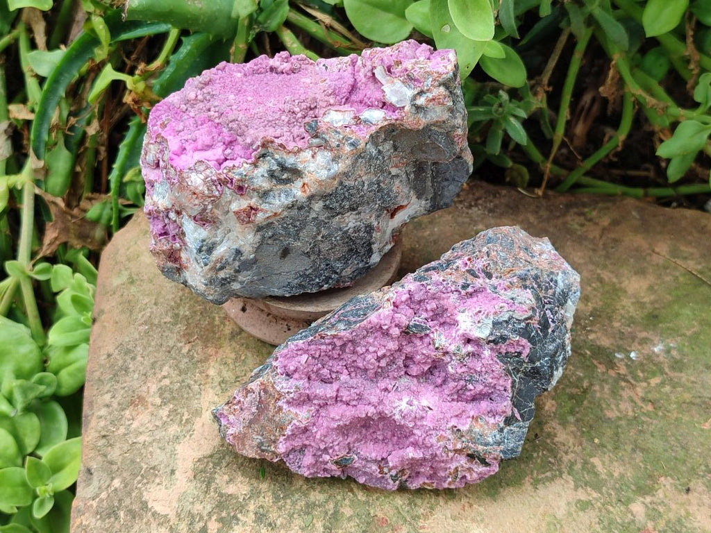 Natural Salrose Cobaltoan Dolomite Specimens x 4 From Kakanda, Congo