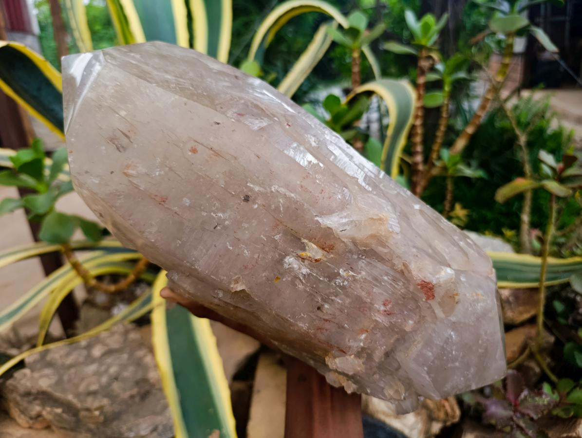 Polished XL Double Terminated Smokey Quartz Crystal x 1 From Angola