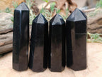 Polished Black Basalt Display Crystals x 12 From Madagascar