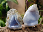 Natural Blue Lace Agate Geode and Cluster Specimens x 24 From Nsanje, Malawi