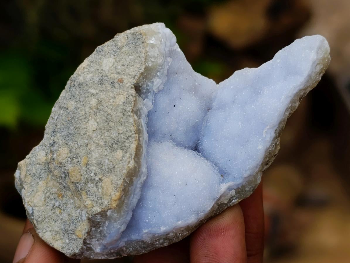 Natural Blue Lace Agate Geode and Cluster Specimens x 24 From Nsanje, Malawi