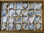 Natural Blue Lace Agate Geode and Cluster Specimens x 24 From Nsanje, Malawi