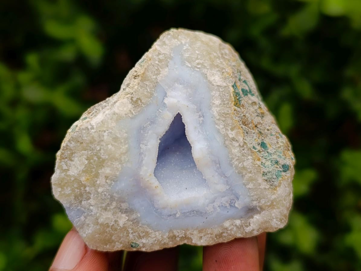 Natural Blue Lace Agate Geode and Cluster Specimens x 24 From Nsanje, Malawi