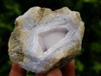 Natural Blue Lace Agate Geode and Cluster Specimens x 24 From Nsanje, Malawi