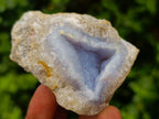 Natural Blue Lace Agate Geode and Cluster Specimens x 24 From Nsanje, Malawi