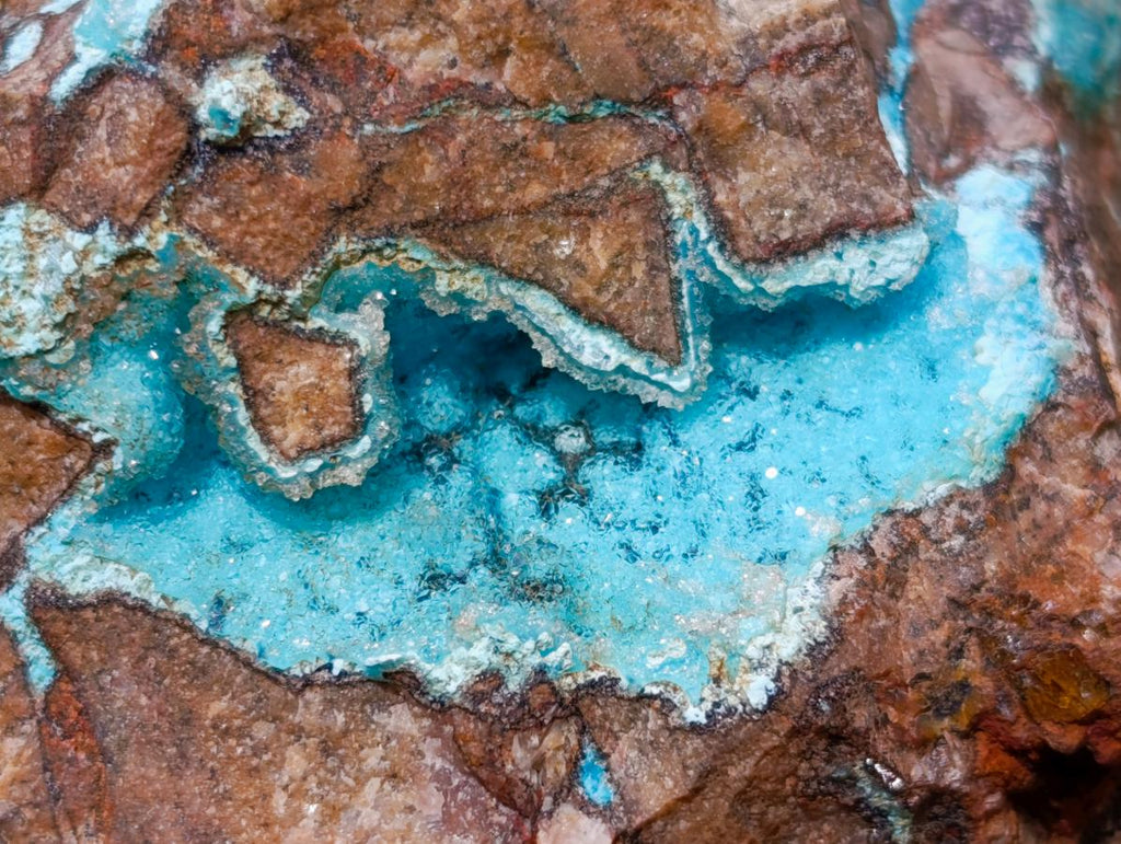 Natural Drusy Coated Chrysocolla with Malachite Specimens x 3 From Lupoto Mine, Congo - Toprock Gemstones and Minerals 