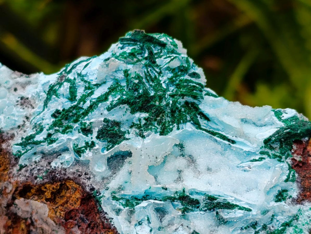 Natural Drusy Coated Chrysocolla with Malachite Specimens x 3 From Lupoto Mine, Congo - Toprock Gemstones and Minerals 