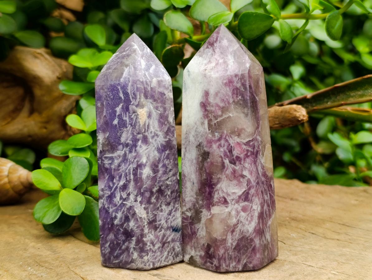 Polished Lepidolite Display Crystals x 6 From Ambatondrazaka, Madagascar - Toprock Gemstones and Minerals 