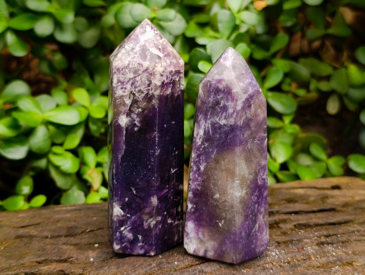 Polished Lepidolite Display Crystals x 6 From Ambatondrazaka, Madagascar - Toprock Gemstones and Minerals 