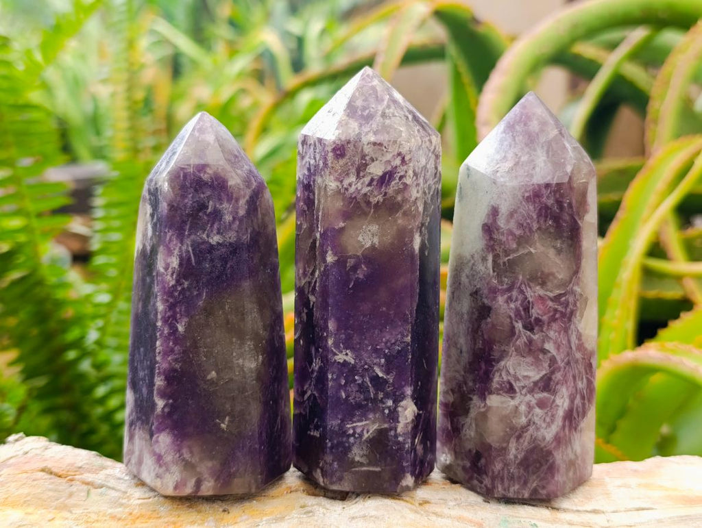 Polished Lepidolite Display Crystals x 6 From Ambatondrazaka, Madagascar - Toprock Gemstones and Minerals 
