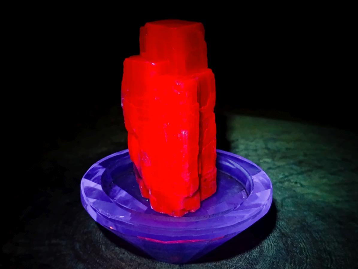 Natural Large Rhombohedral Sunset Orange Calcite Specimens x 12 From Spitzkop, Namibia - Toprock Gemstones and Minerals 