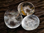 Polished Clear Quartz Crystal Galets Some with Limonite Veils x 40 From Madagascar - Toprock Gemstones and Minerals 