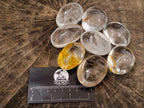Polished Clear Quartz Crystal Galets Some with Limonite Veils x 40 From Madagascar - Toprock Gemstones and Minerals 