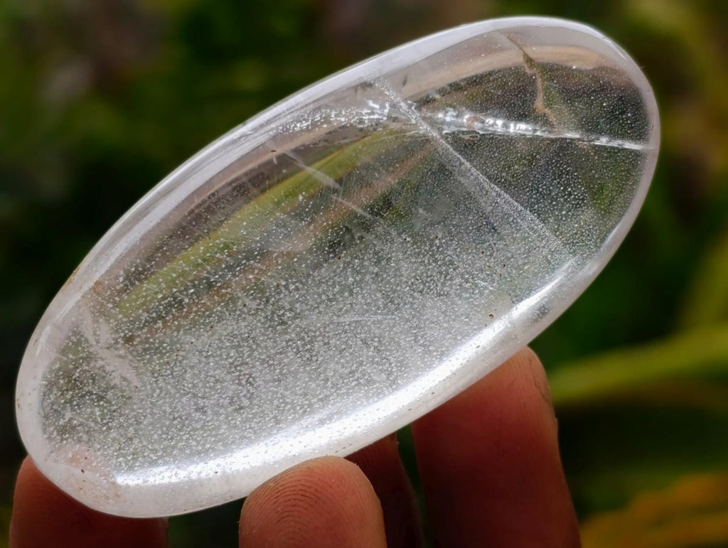Polished Clear Quartz Crystal Galets Some with Limonite Veils x 40 From Madagascar - Toprock Gemstones and Minerals 
