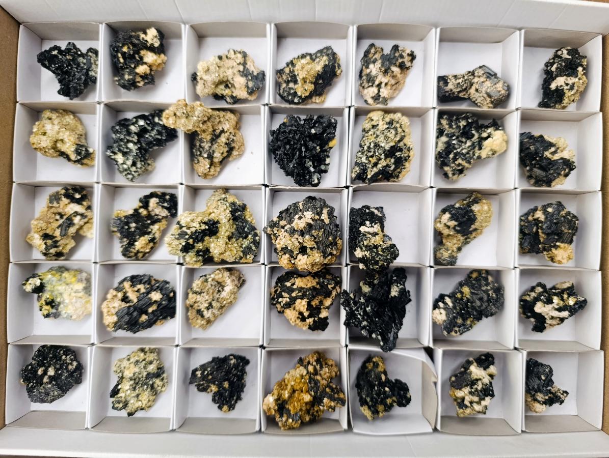 Natural Schorl Black Tourmaline with Vermiculite Mica x 35 From Erongo, Namibia - Toprock Gemstones and Minerals 