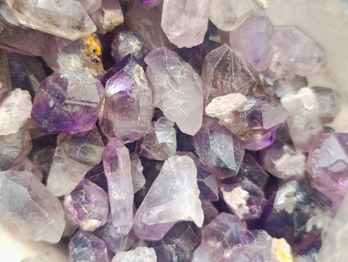 Natural Smokey Window Amethyst Crystals x 1kg Lot From Chiredzi, Zimbabwe - Toprock Gemstones and Minerals 