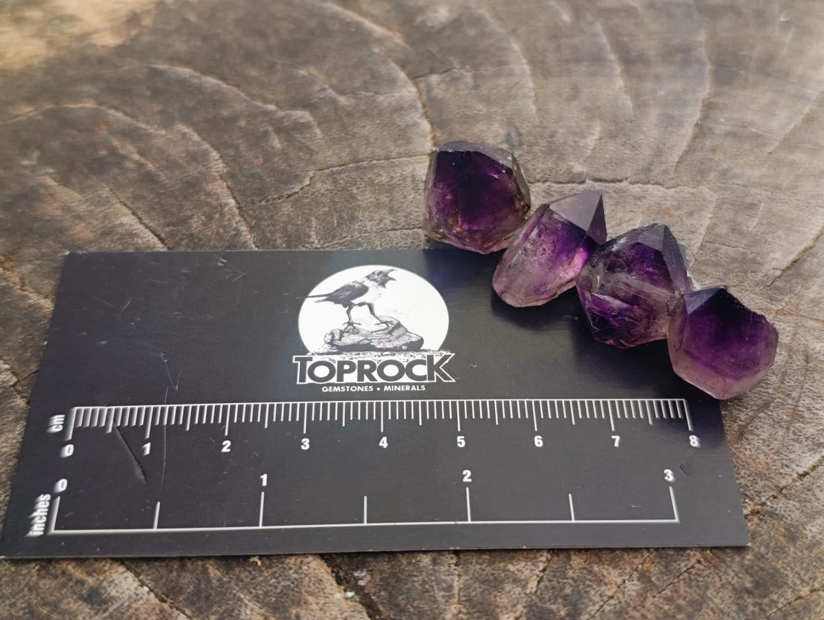 Natural Smokey Window Amethyst Crystals x 1kg Lot From Chiredzi, Zimbabwe - Toprock Gemstones and Minerals 