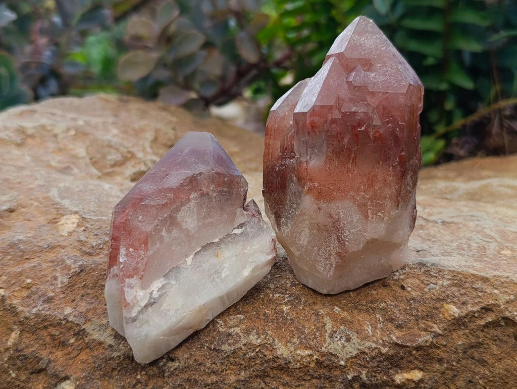 Natural Red Hematoid Quartz Crystals x 12 From Karoi, Zimbabwe - Toprock Gemstones and Minerals 